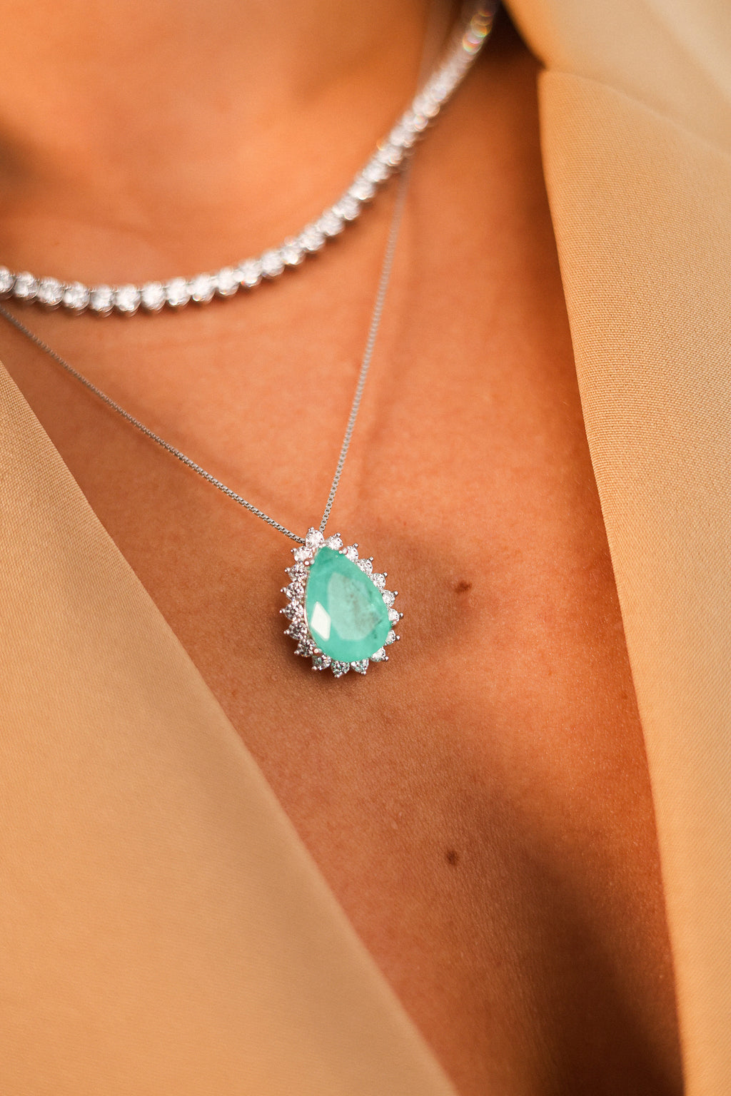 Colar Veneziana Gota Colombiana 10 mm – Delicadeza e Brilho na Medida Certa